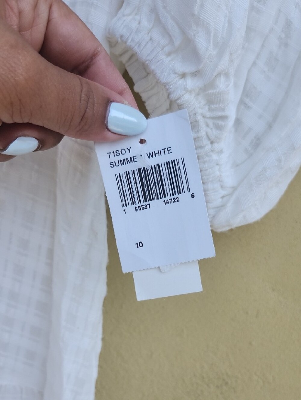 French Connection Sundress White Textured Mini Dress with V-Neck - Picture 5 of 16